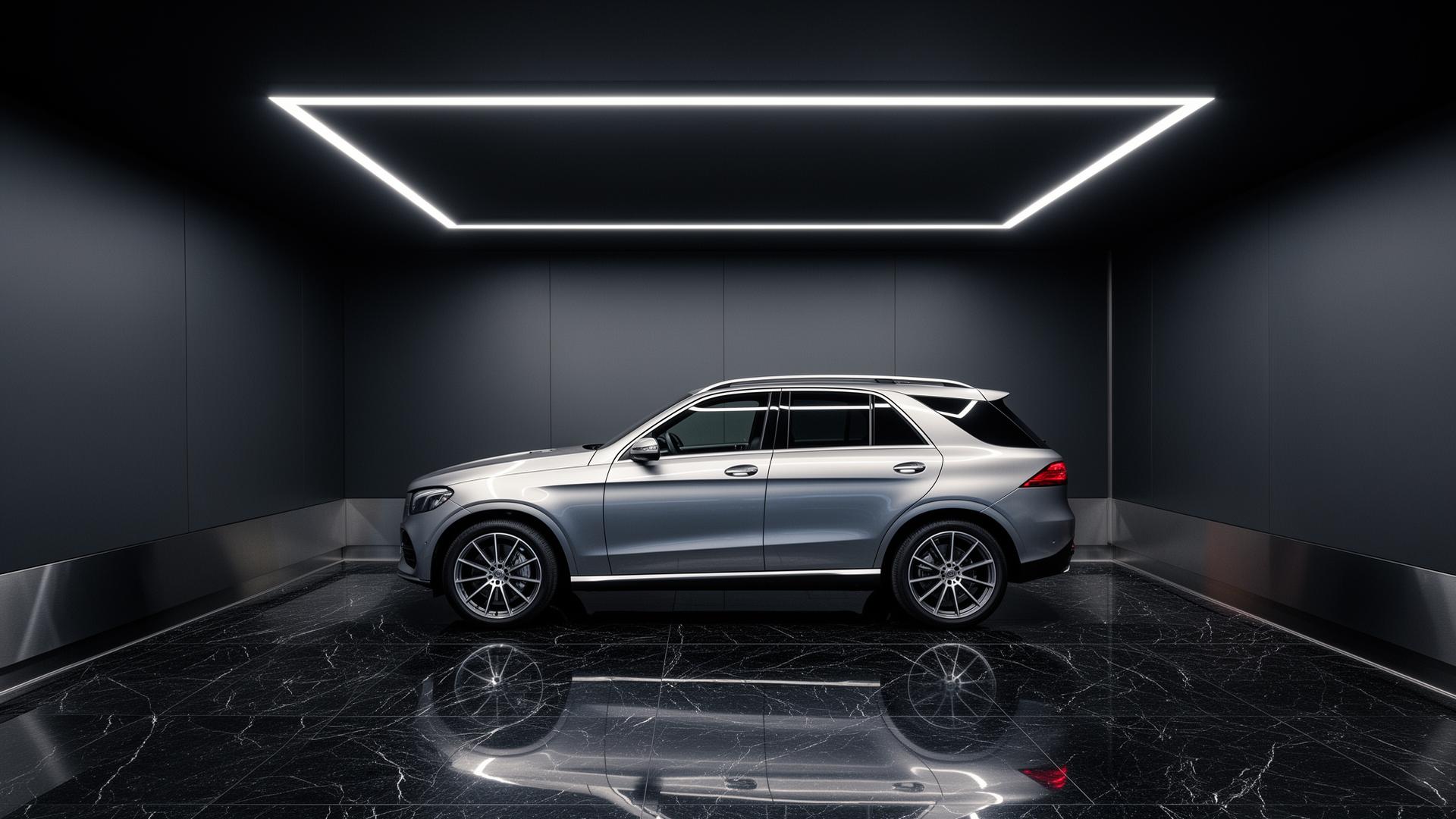 Premium-SUV in einem luxuriösen VENTURO Automobile Showroom